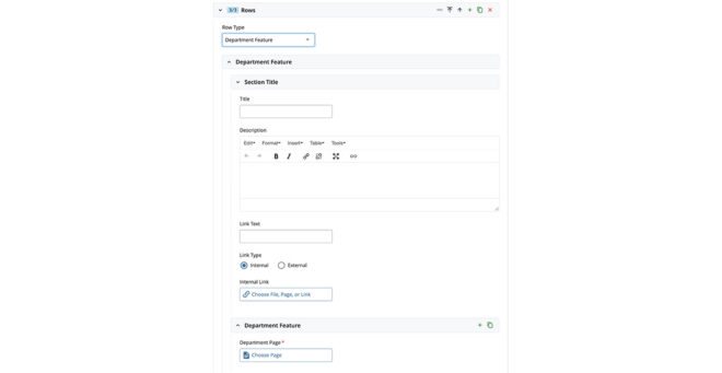 backend department module example